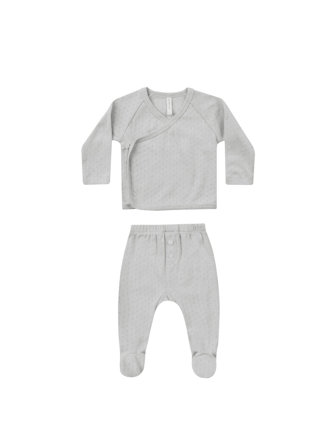 Pointelle Wrap Top + Footed Pant