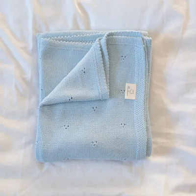 Pointelle Cotton Baby Blanket
