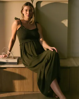 Brandi Shirred Dress