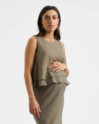 Peyton Linen Nursing Top