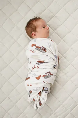 Ribbed Bamboo Stretch Swaddle