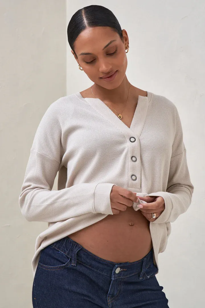 All For Us Waffle Henley