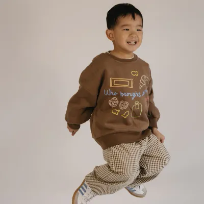 Who Brought Snacks Fleece-Lined Crew