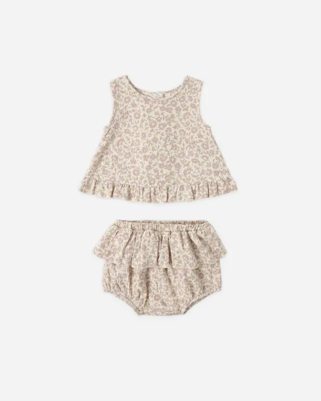 Ruffle Tulip Top + Bloomer Set