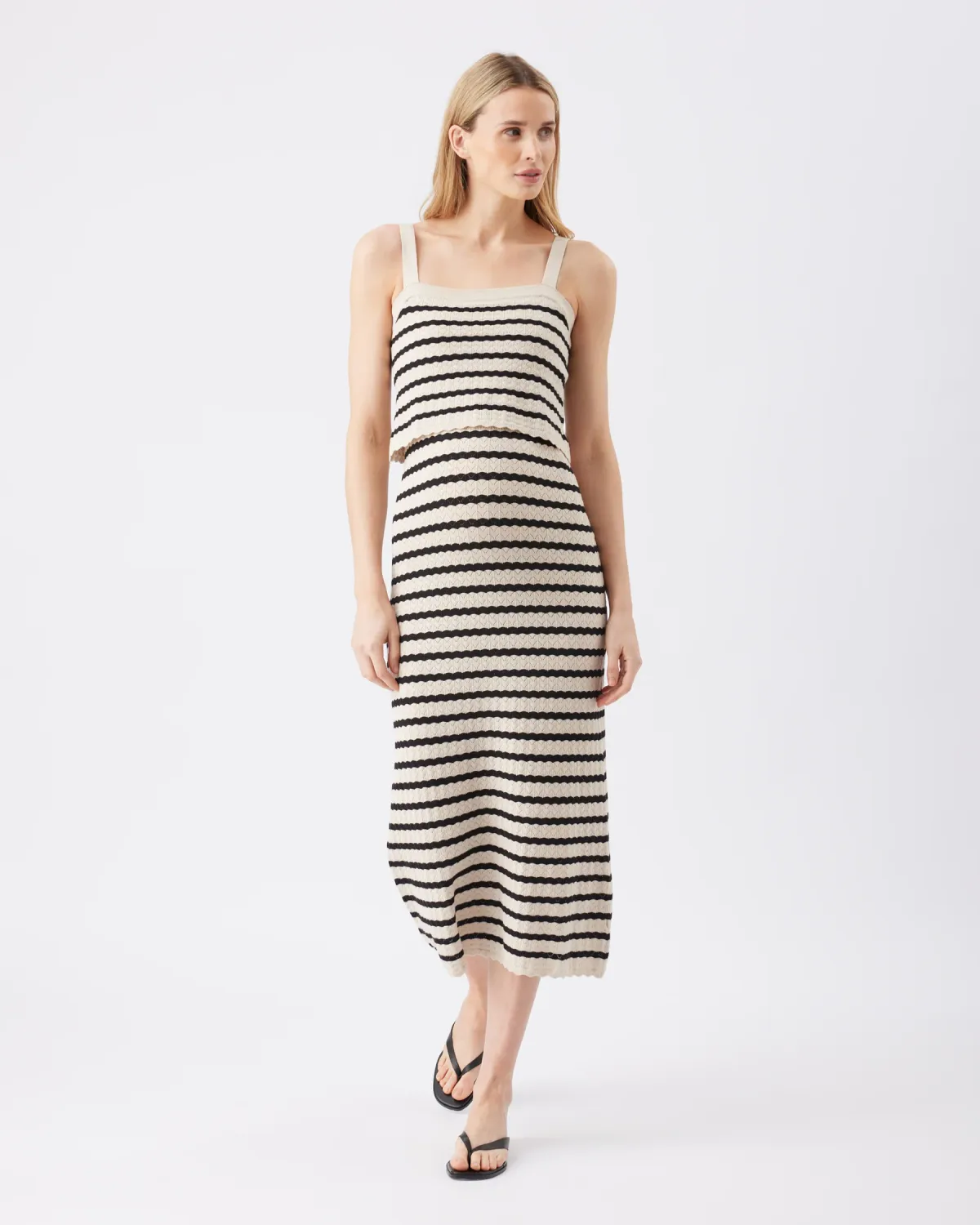 Pointelle Knit Nursing Dress