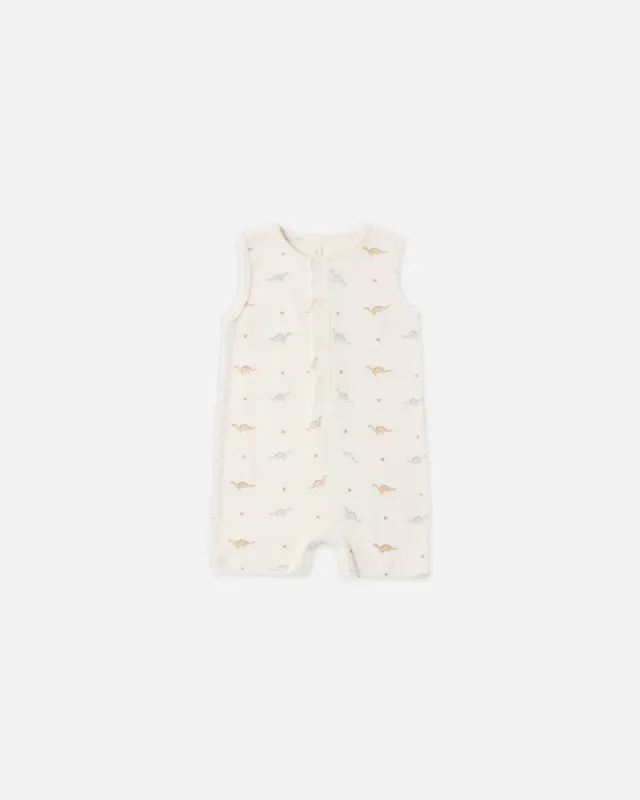 Ribbed Henley Romper