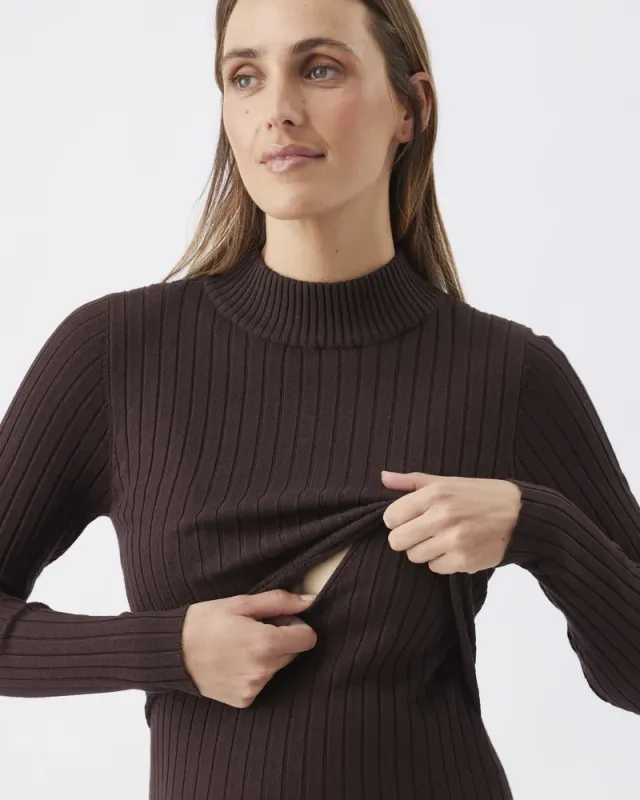 Nella Rib Nursing Dress