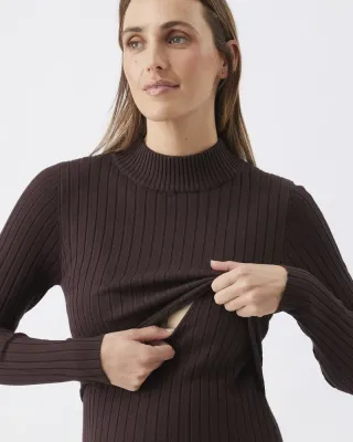 Nella Rib Nursing Dress