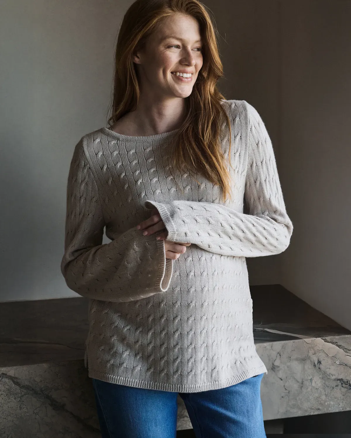 Carla Cable Nursing Knit