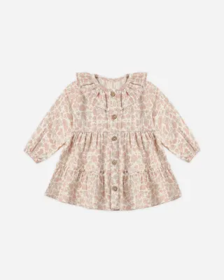 Ruffle Collar Button Dress