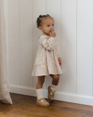 Ruffle Collar Button Dress