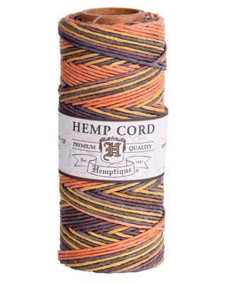 HE #20 Variegated Hemp Cord Spool - Harvest