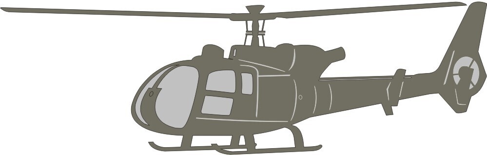 PP Military Helicopter Dark Gray