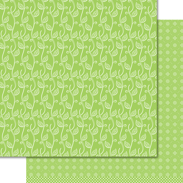 D2B Doodles Margarita Lime 12x12 Patterned Paper Individual Sheets