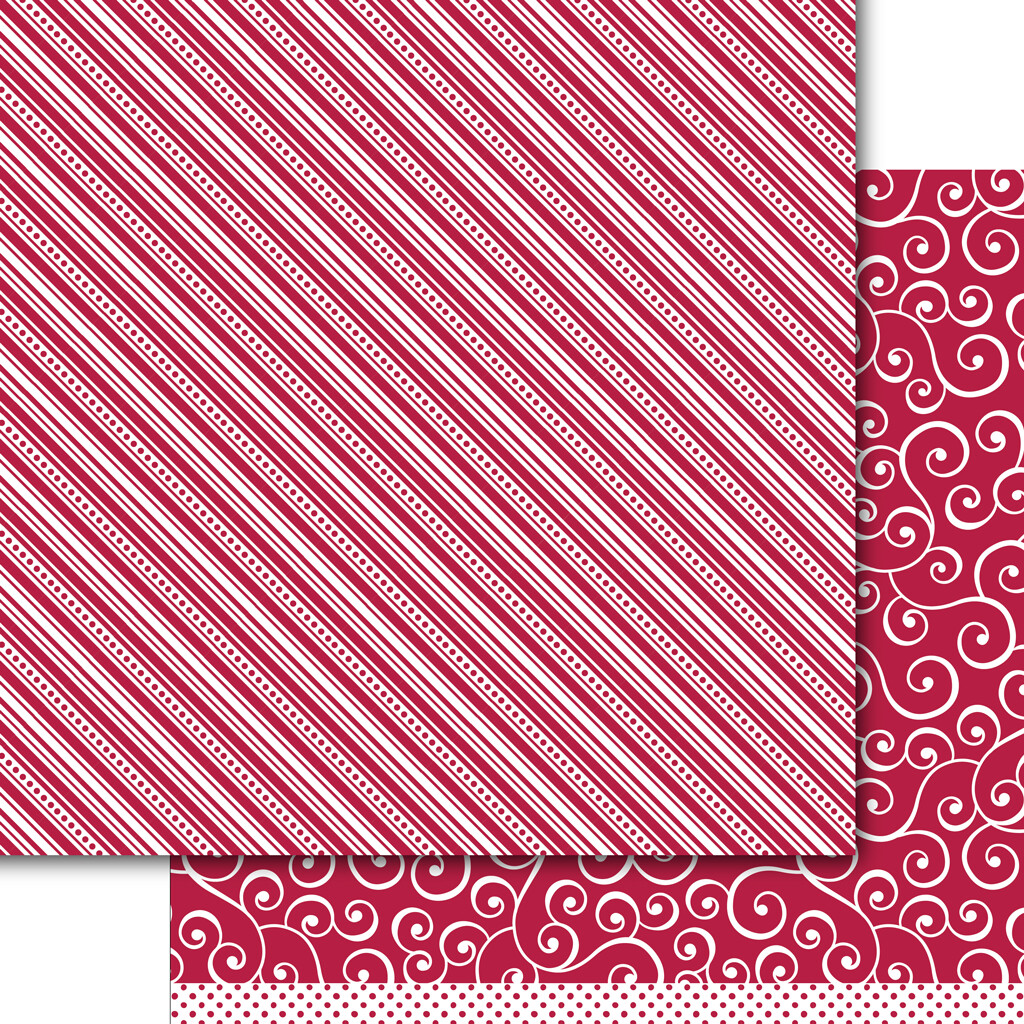 D2B Doodles Ponegranate 12x12 Patterned Paper Individual Sheets