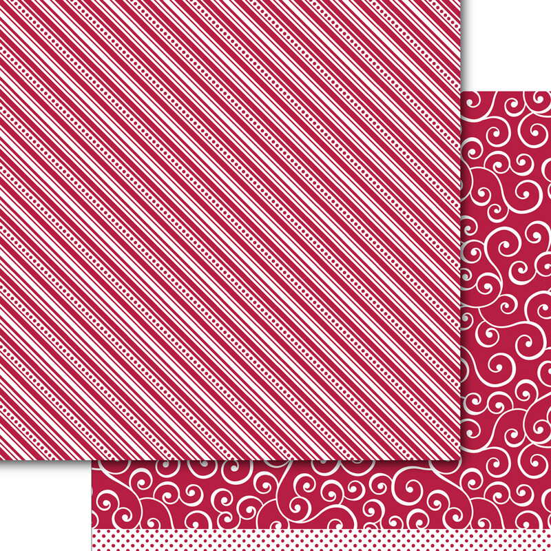 D2B Doodles Ponegranate 12x12 Patterned Paper Individual Sheets