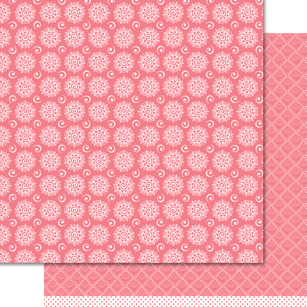 D2B Doodles Summer Pink 12x12 Patterned Paper Individual Sheets