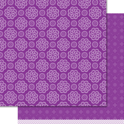 D2B Doodles Wild Orchid 12x12 Patterned Paper Individual Sheets