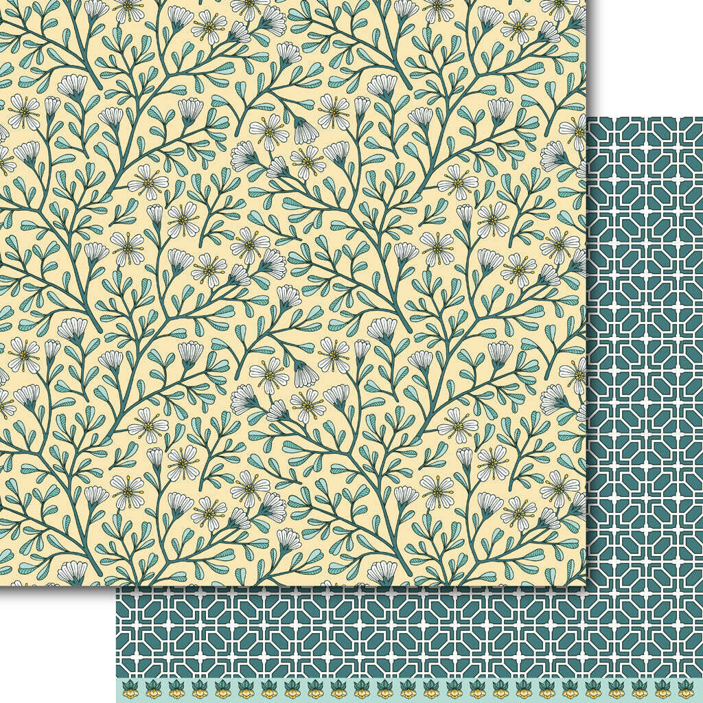 D2B Bizzy Bloomz 12x12 Patterned Paper Individual Sheets