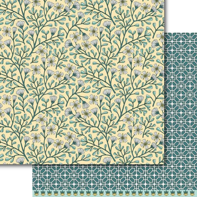 D2B Bizzy Bloomz 12x12 Patterned Paper Individual Sheets