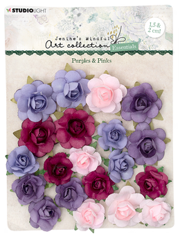 EC JMA Paper Flowers Purples & Pinks Essentials 90x120x6mm 12 PC nr.03