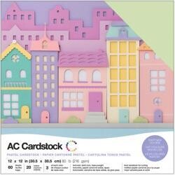 N American Crafts Variety Cardstock Pack 12x12 Pastels