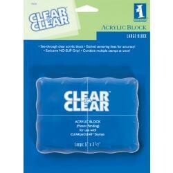 N Inkadinkado Clear On Clear Acrylic Block Large
