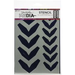 N Dina Wakley Media Stencils 9x6 Large Fractured Chevrons