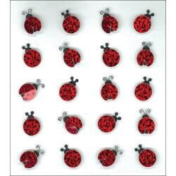 N Jolee&#39;s Cabochon Dimensional Repeat Stickers Ladybugs