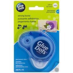 N Glue Dots .375&quot; Dot Disposable Dispenser Permanent, 200 Clear Dots