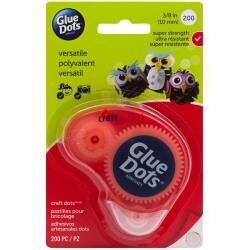N Glue Dots Clear Dot Disposable Dispenser Craft .375" 200/Pkg