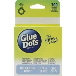 N Glue Dots Clear Dot Roll Ultra Thin .375" 300/Pkg