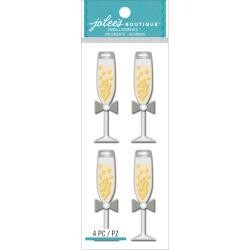 N Jolee&#39;s Boutique Dimensional Stickers Champagne Glasses