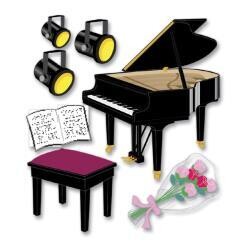 N Jolee&#39;s Boutique Dimensional Stickers Piano Recital