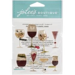 N Jolee&#39;s Boutique Themed Embellishments Wine Glass Domes