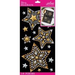 N Jolee's Boutique Themed Stickers Clear Gold Stars Bling