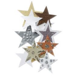 N Jolee&#39;s By You Dimensional Stickers Gold &amp; Brown Stars