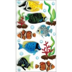 N Jolee&#39;s Le Grande Dimensional Stickers Large Tropical Fish