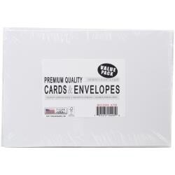 N Leader A7 Greeting Cards W/Envelopes (5.25&quot; X7.25&quot;) 50/Pkg White