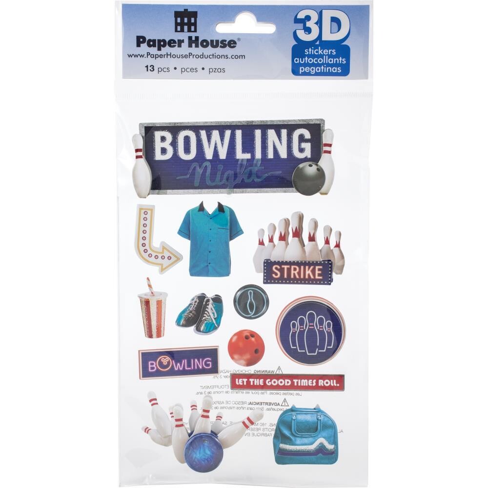 N Paper House 3D Stickers Bowling Night