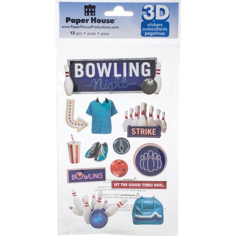 N Paper House 3D Stickers Bowling Night