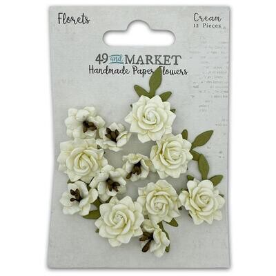 N 49 and Market Florets Paper Flowers Cream