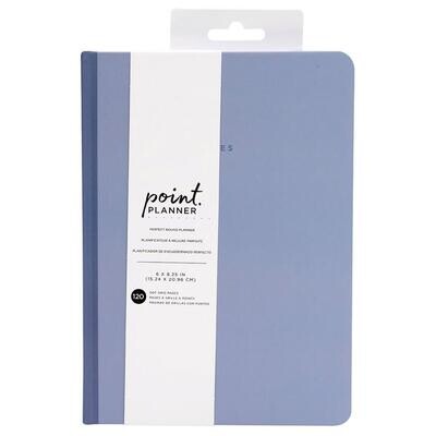 N AC Point Planner Perfect Bound Planner 6" X8"-Blue-Dot Grid-120 Sheets
