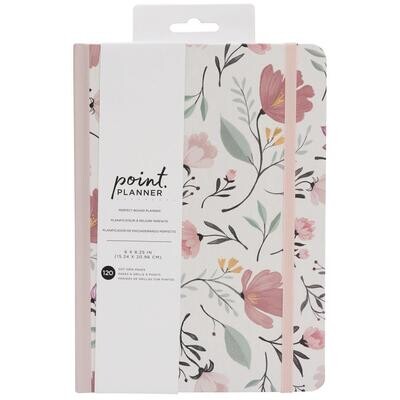 N AC Point Planner Perfect Bound Planner 6" X8" Floral - Dot Grid- 120 Sheets