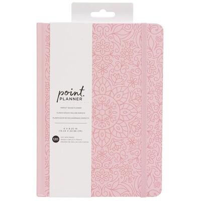 N AC Point Planner Perfect Bound Planner 6" X8" Pink Floral- Dot Grid- 120 Sheets