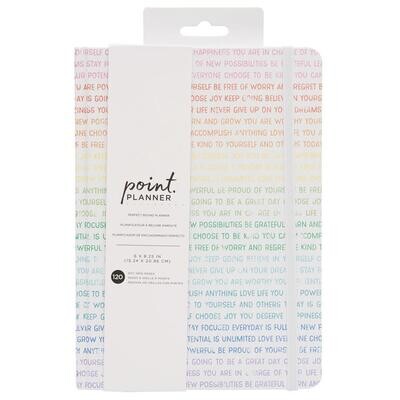 N AC Point Planner Perfect Bound Planner 6" X8" Rainbow-Dot-120 Sheets