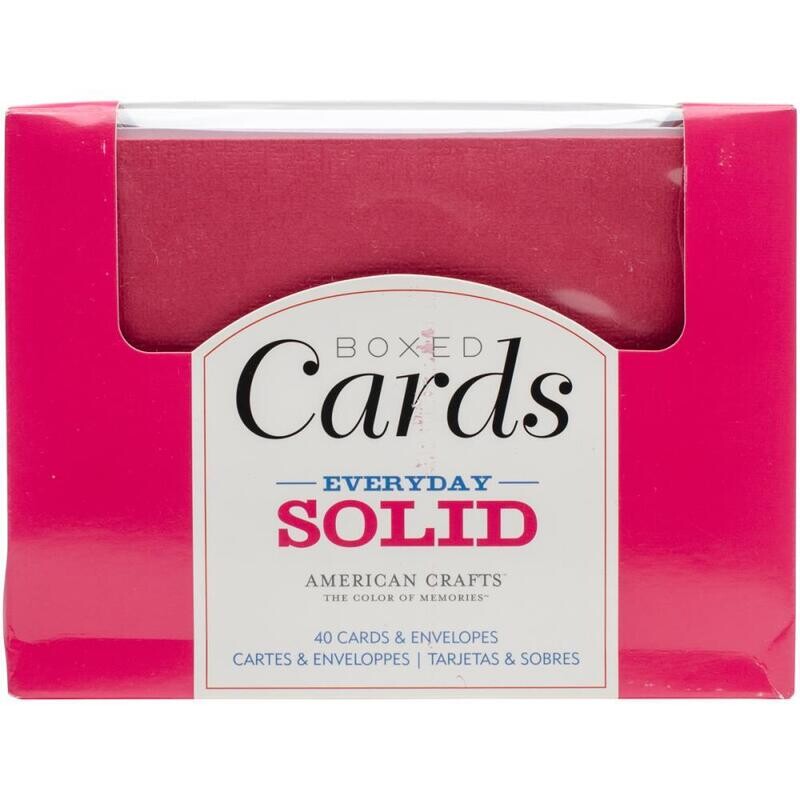 N American Crafts A2 Cards W/Envelopes 40/Box Everyday Solid