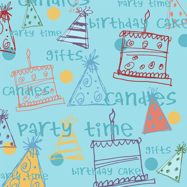 SC Birthday Words Paper 12x12