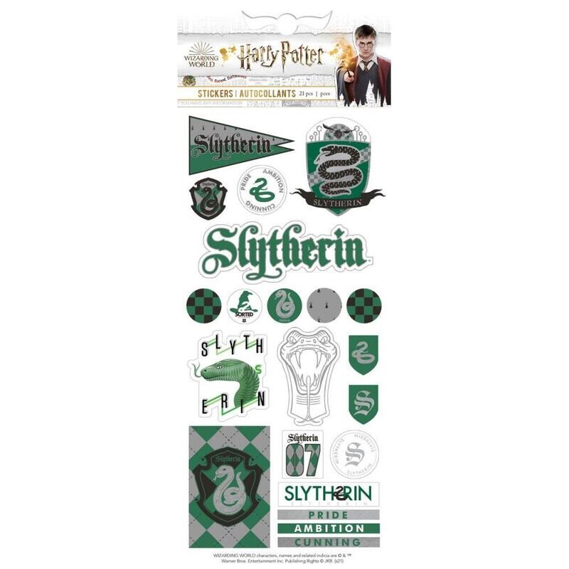 N Paper House Harry Potter Foiled Stickers House Pride Slytherin