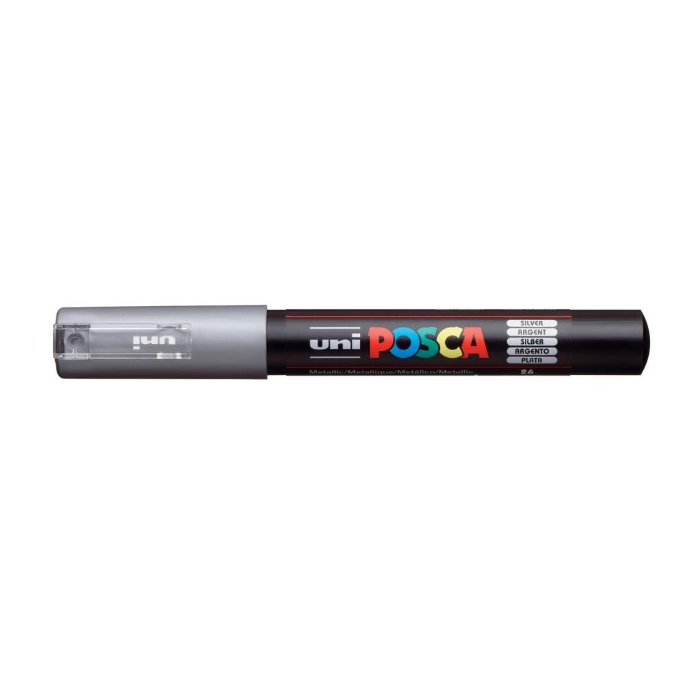 N POSCA 1M Extra-Fine Bullet Tip Point Marker Silver